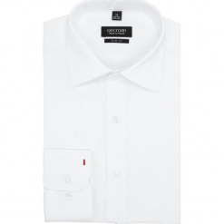 Koszula versone 1100 długi rękaw slim fit biały. Białe koszule męskie Recman, m, bez wzorów, bez kołnierzyka, z długim rękawem. Za 139,00 zł.