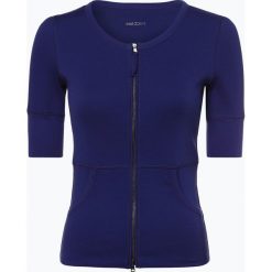 Marc Cain Sports - Damska bluza rozpinana, niebieski. Niebieskie bluzy damskie Marc Cain Sports, bez wzorów, bez rękawów, bez kaptura. Za 399,95 zł.