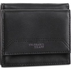 Mały Portfel Damski TRUSSARDI JEANS - Business Affair Coin Card Pocket 71W00053 K299. Czarne portfele damskie Trussardi Jeans, bez wzorów, z jeansu. W wyprzedaży za 139,00 zł.