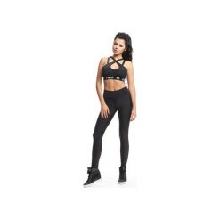 STANIK SEXY - CZARNY. Czarne topy damskie Feelj!, l, bez wzorów, z dzianiny, bez rękawów, do biegania. Za 139,00 zł.