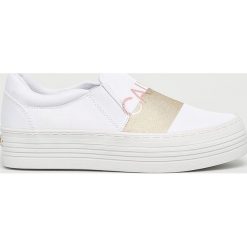 Calvin Klein Jeans - Tenisówki. Białe tenisówki damskie marki Calvin Klein Jeans, z jeansu. Za 399,90 zł.