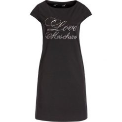 Sukienka codzienna LOVE MOSCHINO WVH5201S 3112. Czarne sukienki damskie Love Moschino, na co dzień, s, bez wzorów, z elastanu, bez kołnierzyka, bez rękawów, proste. W wyprzedaży za 569,00 zł.
