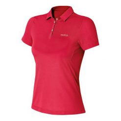 Topy sportowe damskie: Odlo Koszulka damska Polo shirt s/s TINA czerwona r. S (221791)