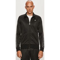 Kappa - Bluza. Czarne bluzy męskie Kappa, s, z aplikacjami, z poliesteru, z kapturem, bez rękawów, bez kaptura. Za 199,90 zł.
