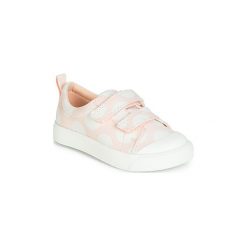 Buty Dziecko Clarks City FlareLo T. Różowe trampki dziewczęce Clarks, bez wzorów, bez zapięcia. Za 149,00 zł.