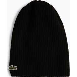 Lacoste - Czapka męska z wełny merino, czarny. Czarne czapki męskie marki Lacoste, z wełny. Za 99,95 zł.