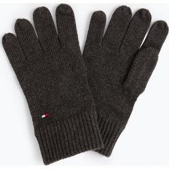 Tommy Hilfiger - Rękawiczki męskie z dodatkiem kaszmiru, czarny. Czarne rękawiczki męskie TOMMY HILFIGER, z bawełny. Za 179,95 zł.