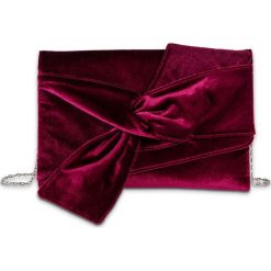 Kopertówka aksamitna bonprix czerwony klonowy. Czerwone kopertówki damskie marki bonprix, na co dzień, bez wzorów, eleganckie, na ramię, z kokardką. Za 59,99 zł.
