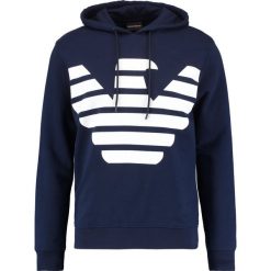 Emporio Armani Bluza z kapturem navy. Szare bluzy męskie rozpinane marki Emporio Armani, l, z bawełny, z kapturem. Za 629,00 zł.