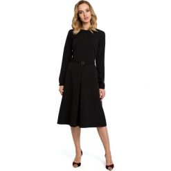 Sukienka - czarna. Czarne sukienki damskie Moe, s, w paski, z elastanu, bez kołnierzyka, bez rękawów, mini, rozkloszowane. Za 179,00 zł.