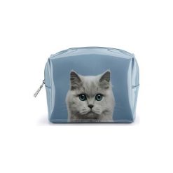 Kosmetyczka Kotek. Niebieskie kosmetyczki damskie Mia home passion, bez wzorów. Za 150,00 zł.
