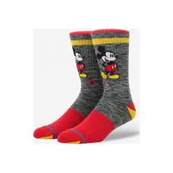 Stance Vintage Disney Mickey Skarpetki Czerwony Szary. Szare skarpetki męskie Stance, z motywem z bajki, z elastanu. Za 85,95 zł.