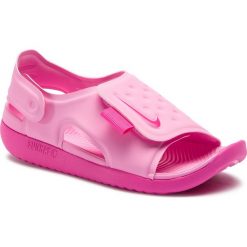 Sandały NIKE - Sunray Adjust 5 (GS/PS) AJ9076 601 Psychic Pink/Laser Fuchsia. Różowe sandały dziewczęce Nike, z tworzywa sztucznego, bez zapięcia. Za 129,00 zł.