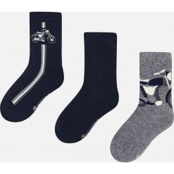 Mayoral - Skarpetki dziecięce (3-pack). Niebieskie skarpetki chłopięce marki Mayoral, bez wzorów, z elastanu. W wyprzedaży za 29,90 zł.