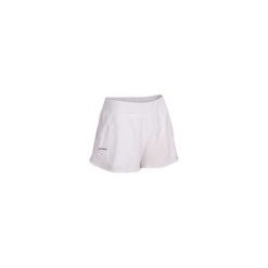 Spodenki tenis Sh Soft 500 damskie. Białe szorty damskie ARTENGO, l, w paski, z elastanu. Za 49,99 zł.
