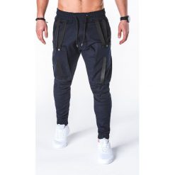 SPODNIE MĘSKIE JOGGERY P671 - GRANATOWE. Niebieskie joggery męskie marki Ombre Clothing, s. Za 89,00 zł.