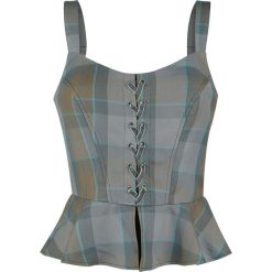 Outlander Mackenzie Tartan Top damski wielokolorowy. Szare topy damskie marki Outlander, xl, z dekoltem na plecach. Za 99,90 zł.