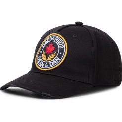 Czapka z daszkiem DSQUARED2 - Patch Cargo Baseball Caps BCM0254 05C00001 2124 Nero. Czarne czapki męskie Dsquared2, bez wzorów, z bawełny. W wyprzedaży za 439,00 zł.