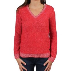 Swetry oversize damskie: Sweter w kolorze czerwonym
