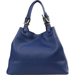 Torebki klasyczne damskie: Skórzana torebka „Mandoline” w kolorze granatowym – 34 x 29 x 16 cm