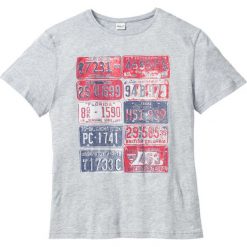T-shirty męskie z nadrukiem: T-shirt Regular Fit bonprix jasnoszary melanż