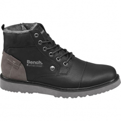 Kozaki męskie Bench czarne. Czarne buty zimowe męskie Bench, z gumy, na zamek. Za 199,90 zł.