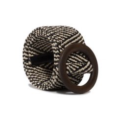 PASEK ACCCESSORIES 1W2-002-SS20 Czarny. Czarne paski damskie ACCCESSORIES, w paski, z tworzywa sztucznego. Za 29,99 zł.