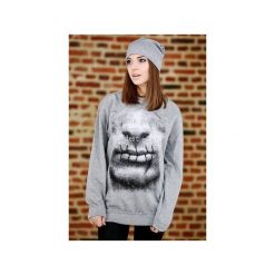 Bluza UNDERWORLD casual Usta. Czarne bluzy damskie Underworld, m, z nadrukiem, z bawełny, casualowe, bez kołnierzyka, bez rękawów, bez kaptura. Za 119,99 zł.
