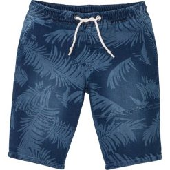 Bermudy dresowe w optyce dżinsowych Regular Fit bonprix niebieski "stone”. Niebieskie jeansy męskie bonprix, m, z nadrukiem, z jeansu. Za 49,99 zł.