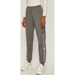 Emporio Armani - Spodnie. Niebieskie spodnie damskie Emporio Armani, s, z bawełny. Za 359,90 zł.