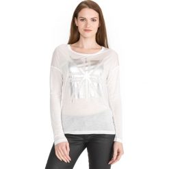 Pepe Jeans Candem Koszulka Biały. Białe koszulki damskie Pepe Jeans, xs, z nadrukiem, z lyocellu, bez kołnierzyka, z długim rękawem. Za 197,95 zł.