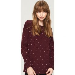 Dzianinowy sweter - Fioletowy. Fioletowe swetry klasyczne damskie marki Sinsay, l, z dzianiny. Za 49,99 zł.