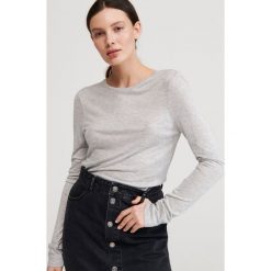 Melanżowa koszulka - Jasny szary. Szare koszulki damskie Reserved, s, bez wzorów, bez kołnierzyka, bez rękawów. W wyprzedaży za 29,99 zł.