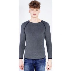 Sweter męski. Niebieskie swetry męskie JOOP! Jeans, xl, z aplikacjami, z bawełny, z okrągłym kołnierzem, bez kaptura. Za 210,00 zł.