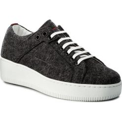 Sneakersy HUGO - Margaret-FT 50376711 10202341 01 Charcoal 011. Szare półbuty damskie HUGO, ze skóry. W wyprzedaży za 419,00 zł.