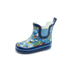 Beck Boys Kalosze PLANE blue - niebieski. Niebieskie buciki niemowlęce Beck, z tkaniny, bez zapięcia. Za 55,00 zł.