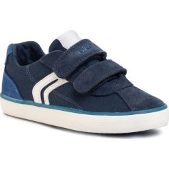 Sneakersy GEOX - J Kilwi B. I J82A7I 01022 C4226 M Navy/Royal. Niebieskie trampki chłopięce Geox, bez wzorów, ze skóry, na rzepy. W wyprzedaży za 209,00 zł.