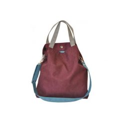 Torba hobo XXL - oberżyna, morski. Zielone torebki klasyczne damskie Pracownia 166, w paski, z syntetyku, bez dodatków. Za 148,72 zł.