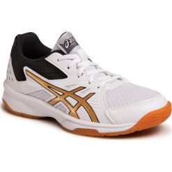 Buty ASICS - Upcourt 3 2083A023 White/Pure Gold 106. Białe buty sportowe damskie Asics, bez wzorów, ze skóry ekologicznej, sportowe. Za 229,00 zł.