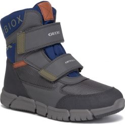 Śniegowce GEOX - J Flexyper B Abx B J949XB 0FUCE C0068 D Dk Grey/Blue. Szare śniegowce chłopięce Geox, bez zapięcia. Za 389,00 zł.