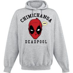 Bejsbolówki męskie: Deadpool Chimichanga Bluza z kapturem odcienie szarego