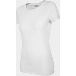 T-shirt damski TSD600 - biały - Outhorn. Białe koszulki damskie Outhorn, na imprezę, bez wzorów, bez kołnierzyka, bez rękawów. Za 29,99 zł.