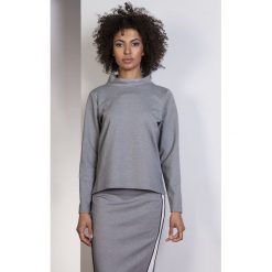 Bluza z dłuższym tyłem, BLU139 szary. Szare bluzy damskie marki Pakamera. Za 119,00 zł.