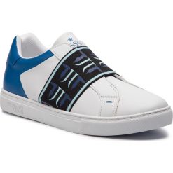 Sneakersy TRUSSARDI JEANS - 77A00141 U005. Niebieskie sneakersy męskie Trussardi Jeans, bez wzorów, z jeansu, klasyczne, bez zapięcia. Za 549,00 zł.