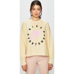 Nike Sportswear - Bluza. Szare bluzy damskie z nadrukiem marki Nike Sportswear, s, z bawełny, bez kaptura. Za 279,90 zł.