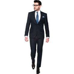 Garnitury: garnitur moreton 311 granatowy slim fit