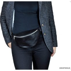Eco nerka. Czarne saszetki damskie marki Pakamera, ze skóry, duże. Za 109,00 zł.