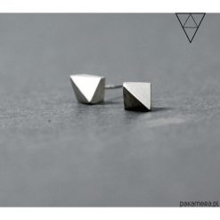 Kolczyki damskie: Srebrne minimalistyczne kolczyki DIAMOND VI