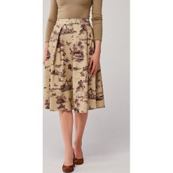 Spódnica Adanel Village 32 zielony. Zielone spódniczki damskie Marie Zélie, l, w paski, z elastanu, trapezowe. Za 297,00 zł.