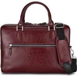 Torba Solier Skórzana męska torba na laptopa z uchwytem na walizkę SL23 Easton uniwersalny. Torby męskie skórzane Solier, bez wzorów. Za 499,00 zł.